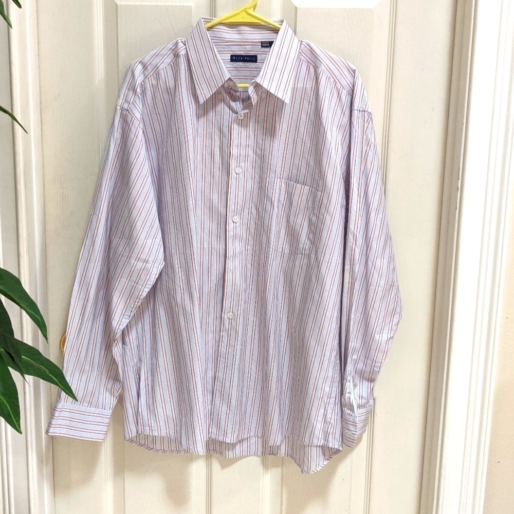 Nick Price Men's Long Sleeve Button Down Shirt Lg